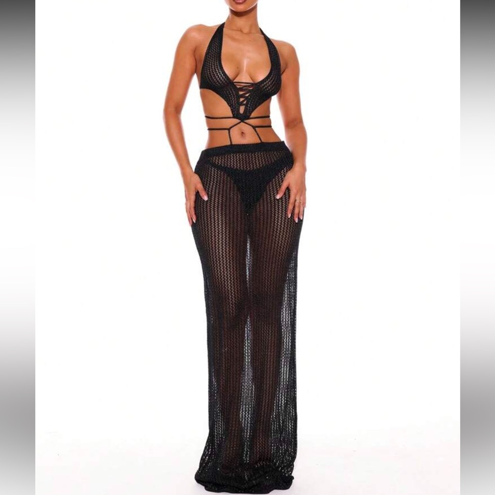 Black Sheer Maxi Dress